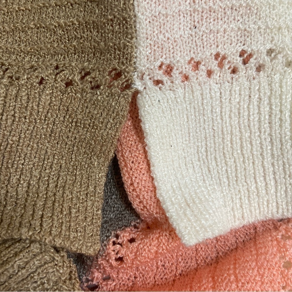 Lightweight~Multi-Colored~Turtleneck~Pullover~Kni… - image 5